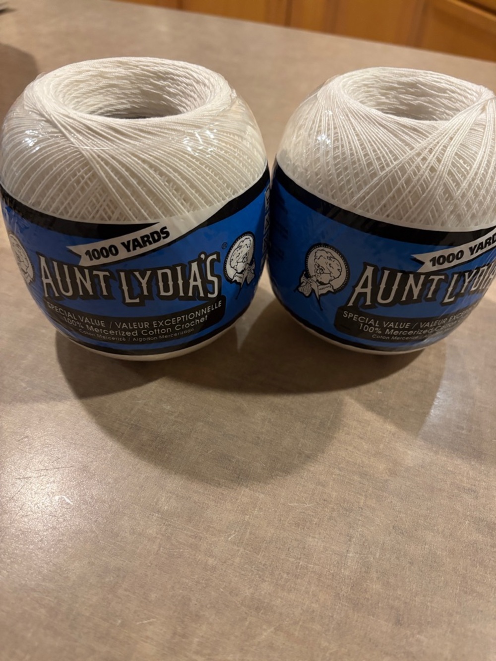 Aunt Lydia's 1000 Yards Mercerized Crochet Thread - White GB1sku